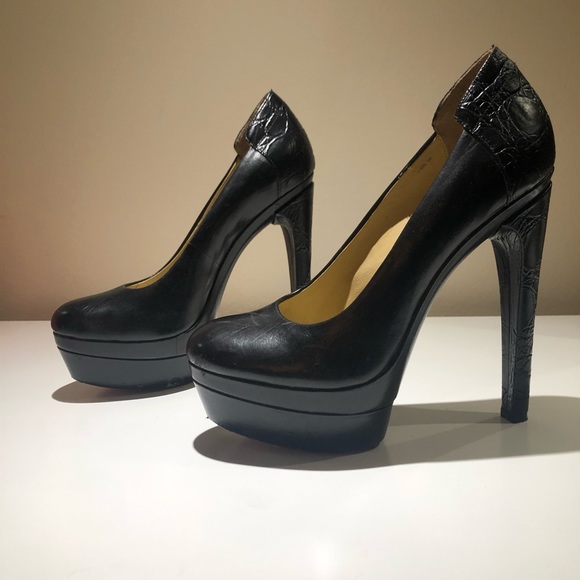 Rachel Zoe Pumps with alligator Print Heel - Picture 3 of 9